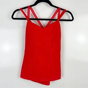 Zella Bringing Strappy Back Yoga Work Out Tank Top Red Size XS